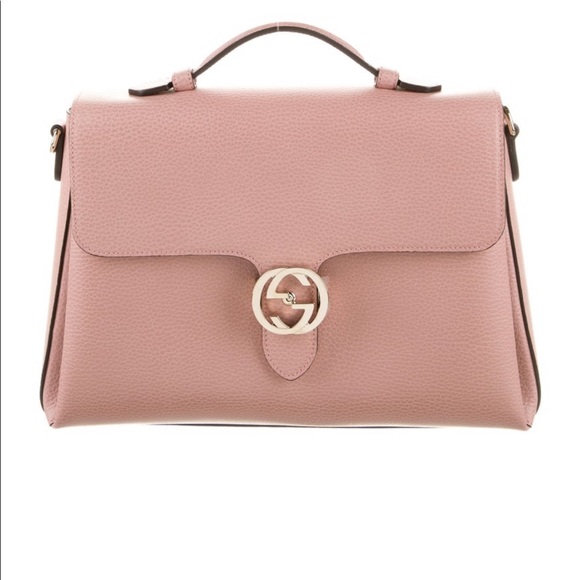 Gucci Handbags - Gucci large interlocking pink bag